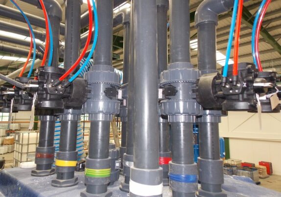 Actuated valves and Durapipe PVC support major factory relocation